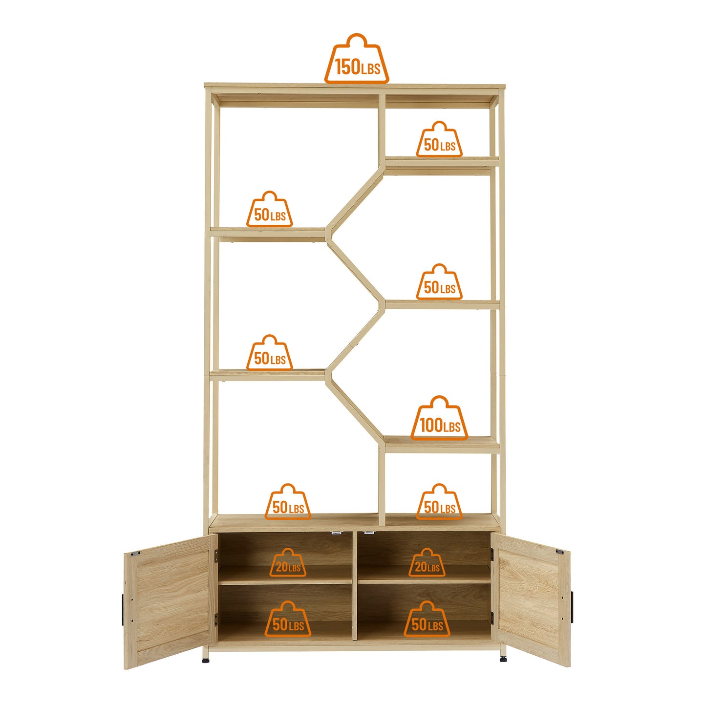 Bartholomew Modern Elegant Storage Shelve