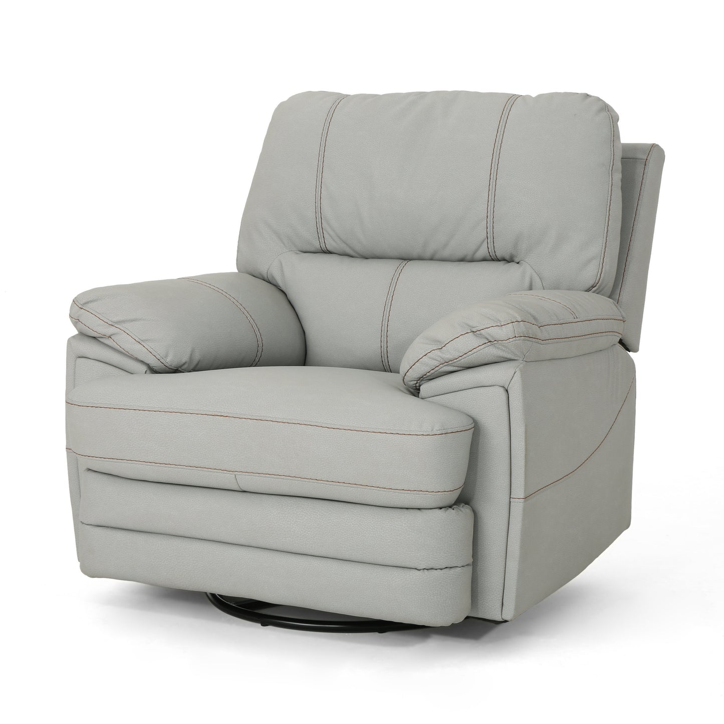 Cleo Mid-Century Faux Leather Power Recliner