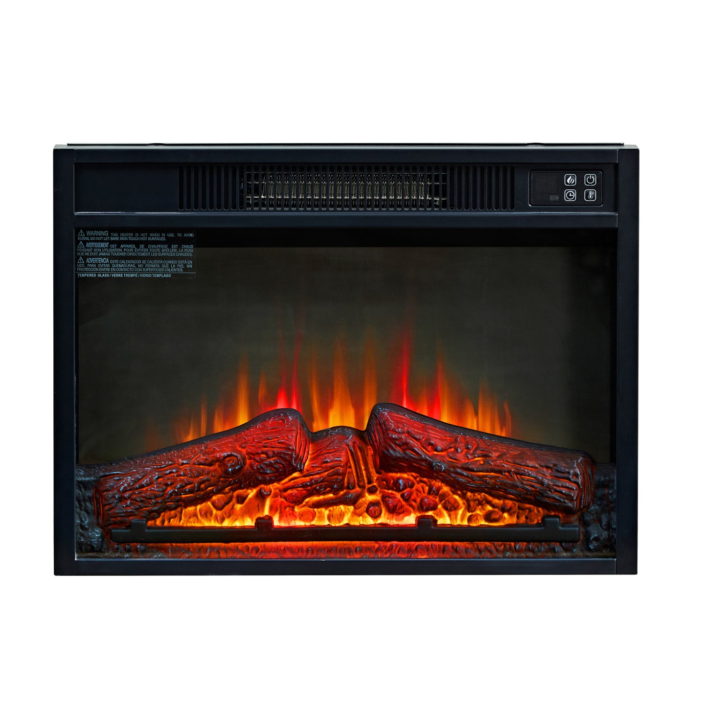 Marcel Industrial Velvet Electric Fireplace