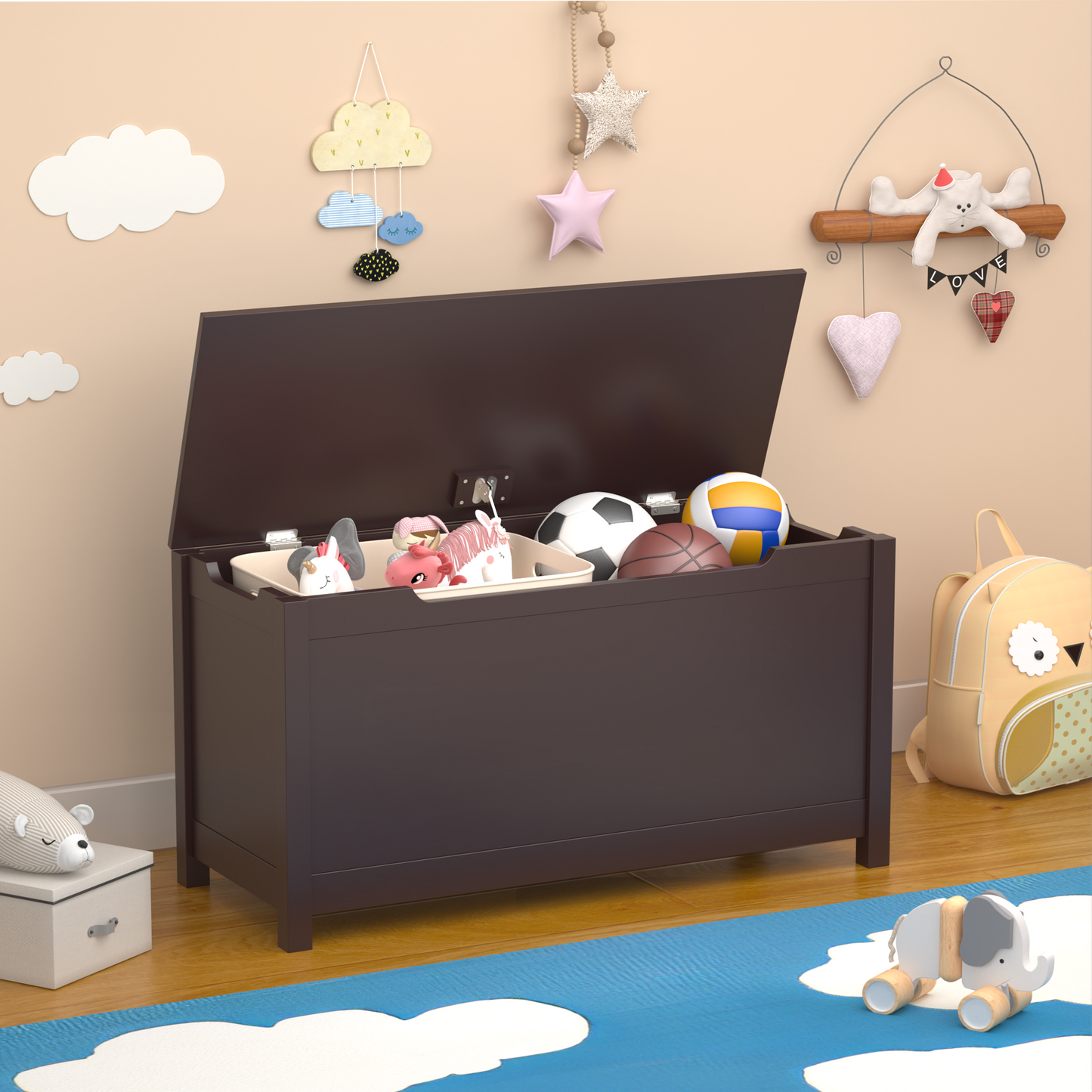 Luz Craftsman Wooden Toy Storage Box