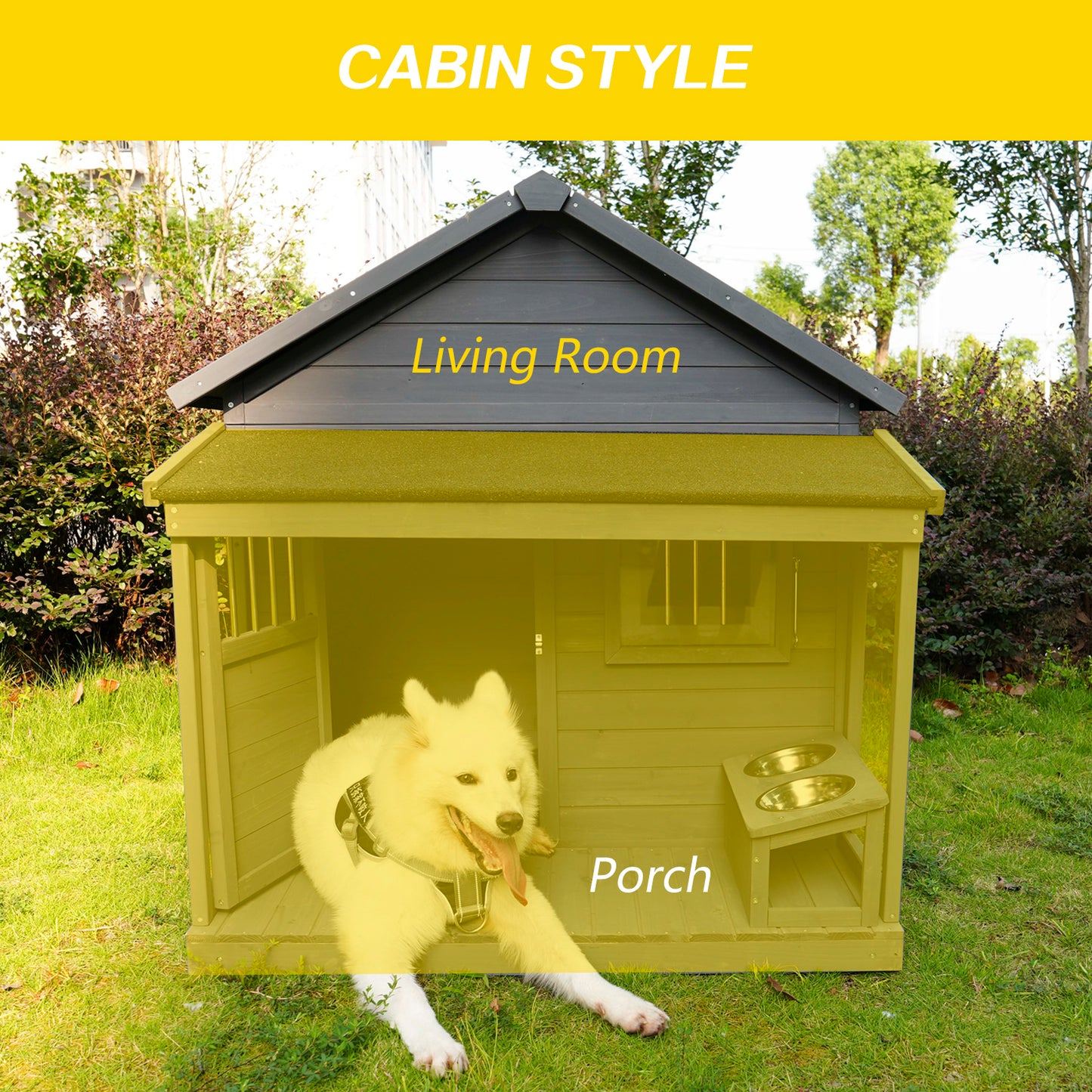 Justo Craftsman Solid Wood Doghouse
