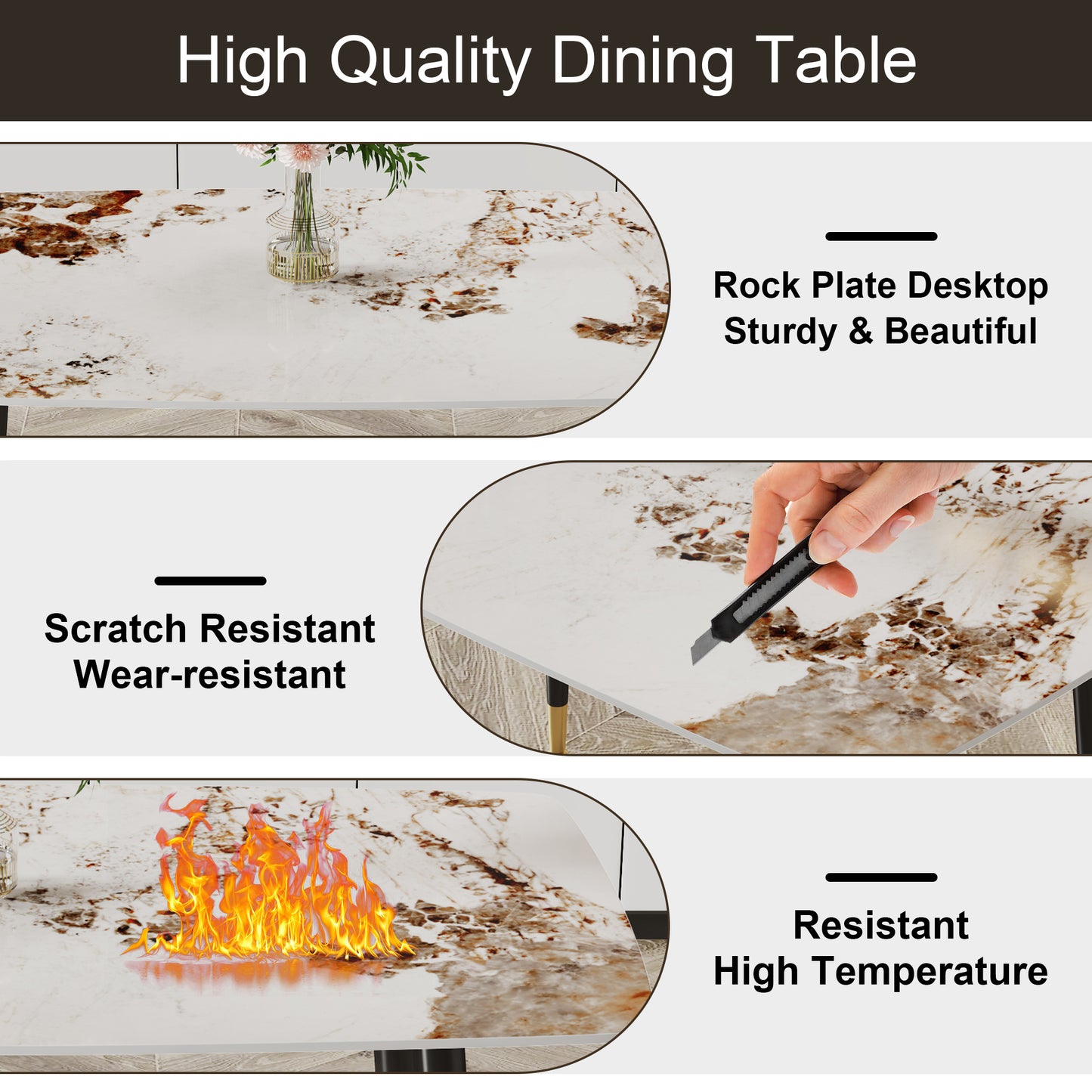 Bartholomew Modern Lunar Dining Table