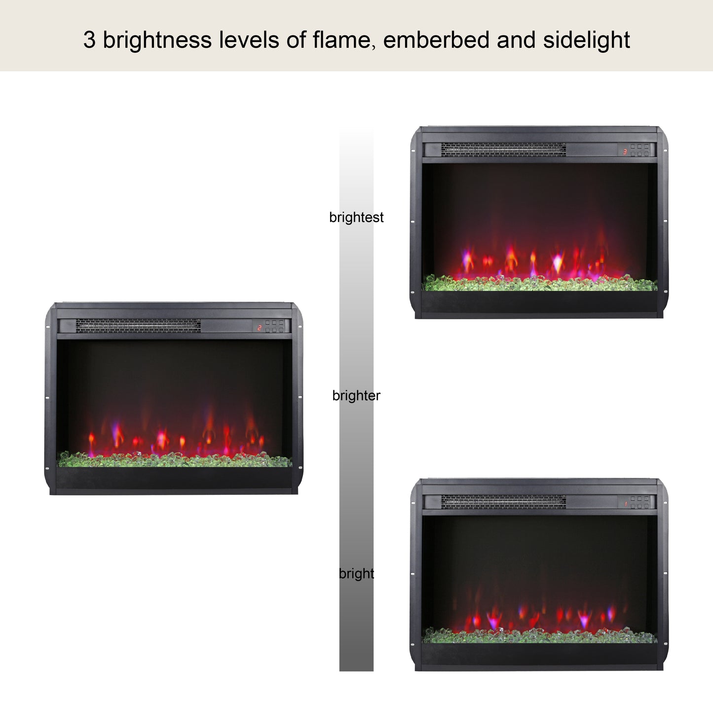 Fremont Contemporary Electric Fireplace Insert
