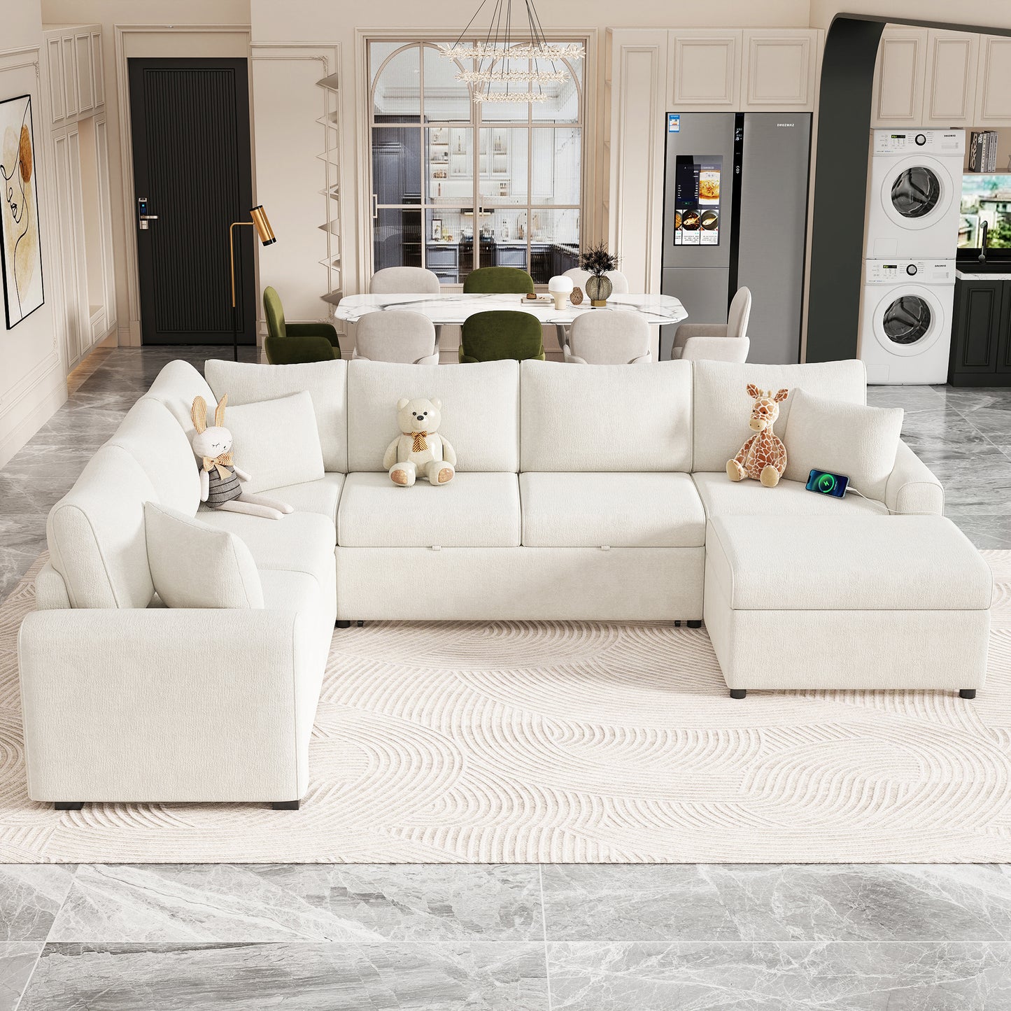 Westport Modern Sectional Sofa Sleeper