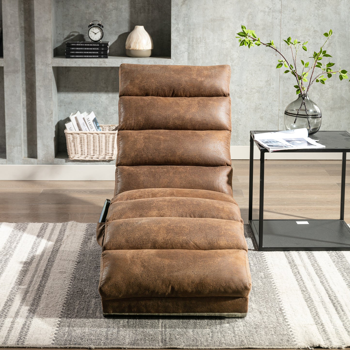 Marcel Contemporary Linen Massage Lounge Chaise