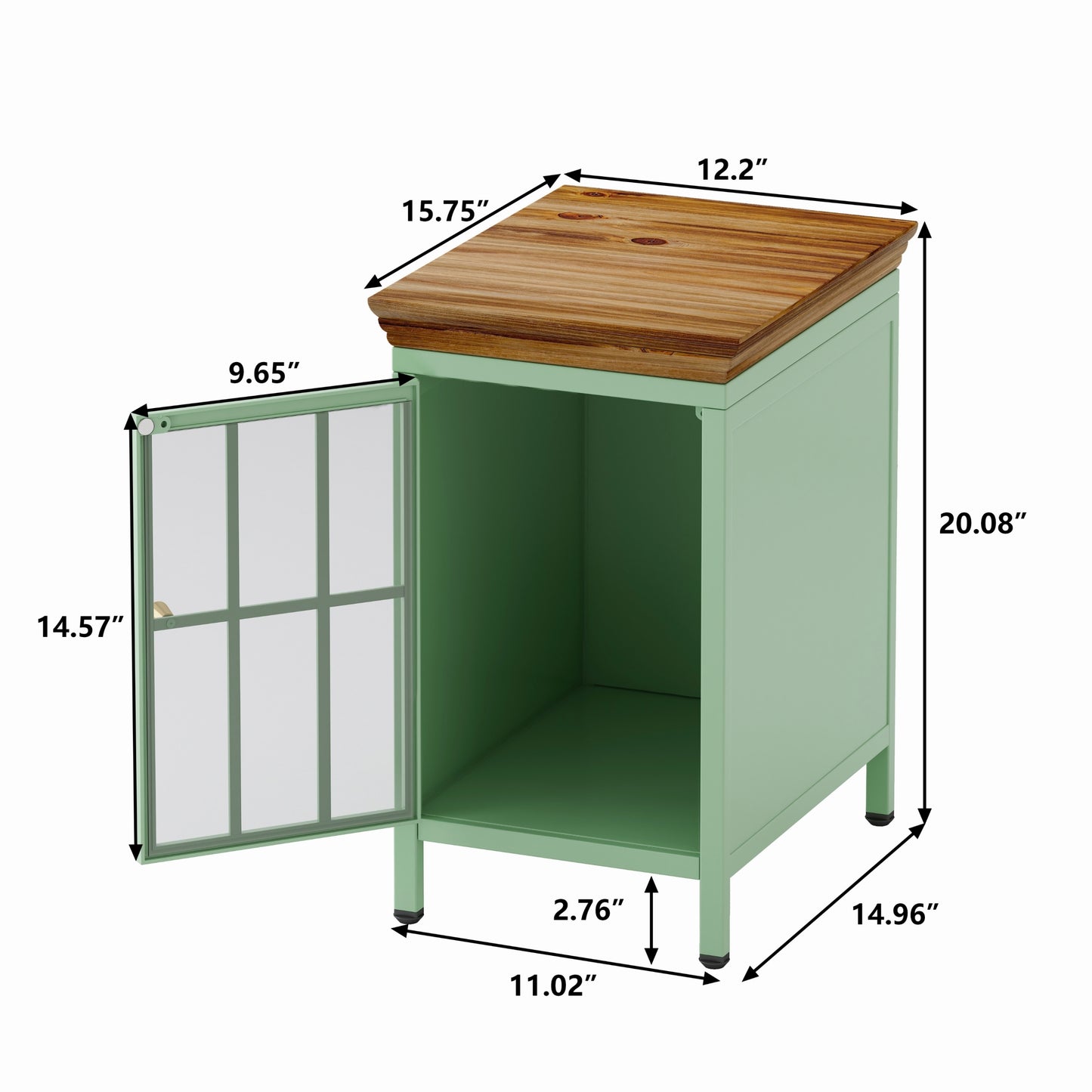 Elmcrest Modern Nightstand with Storage