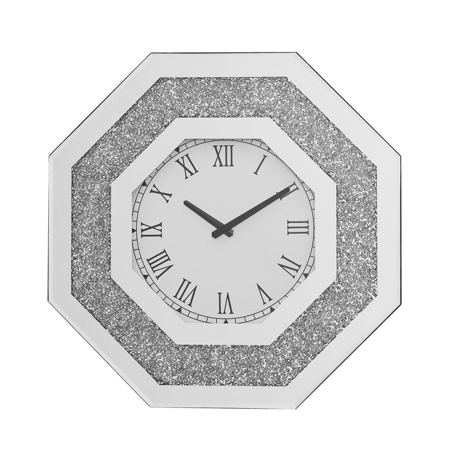 Eda Contemporary Mirror Gemstone Wall Clocks