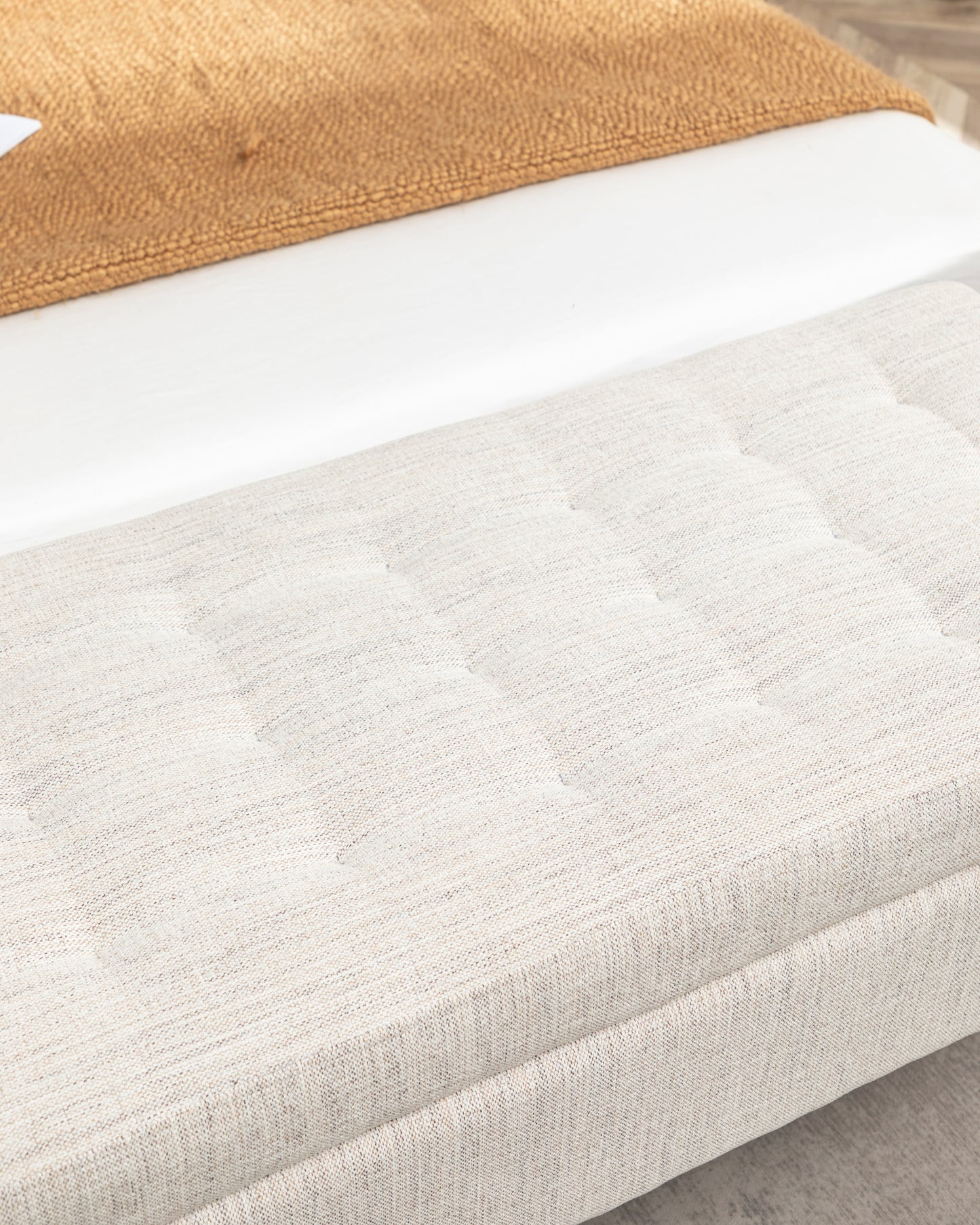 Kingsly Contemporary Upholstered Storage Bench