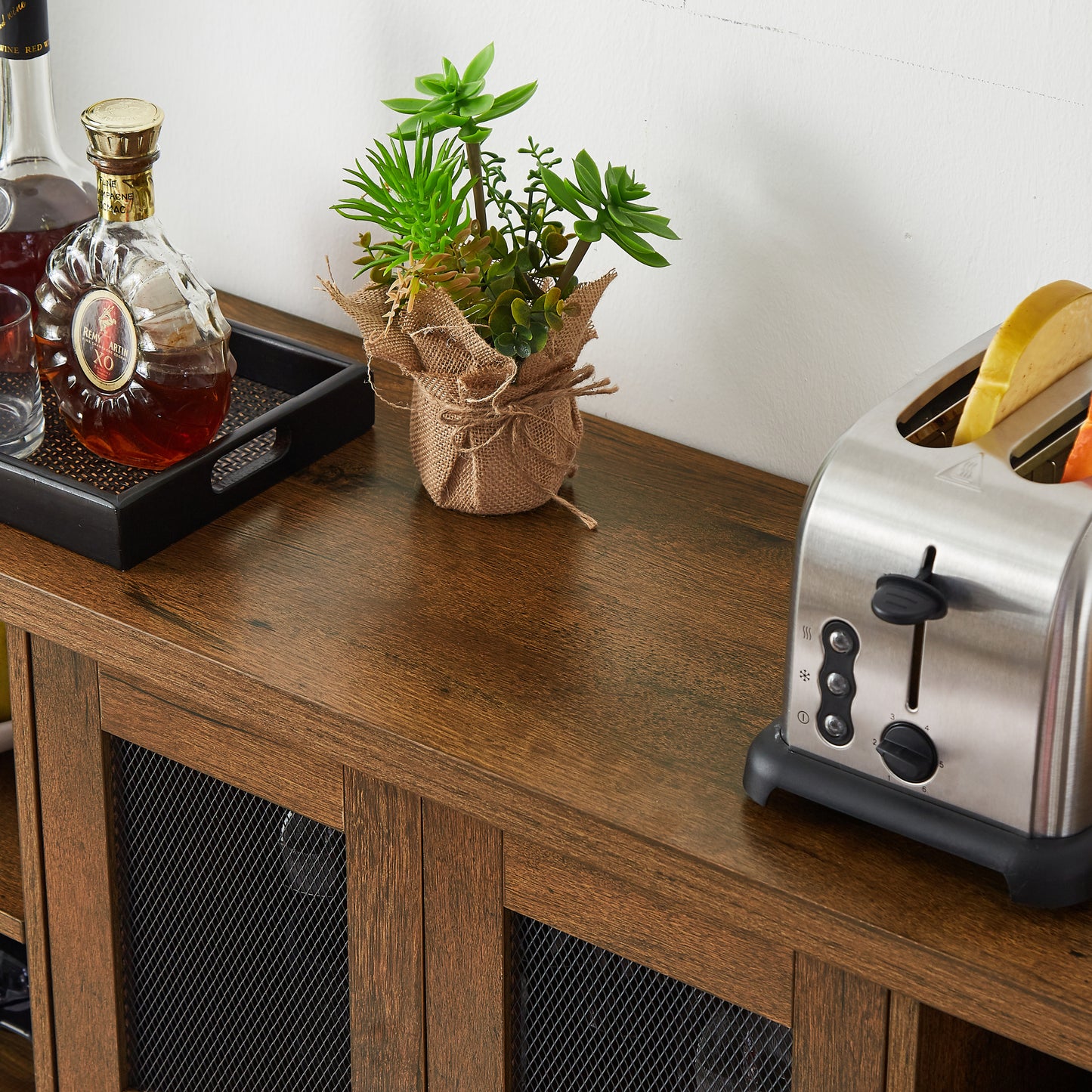 Calista Industrial Wine Bar Cabinet Sideboard
