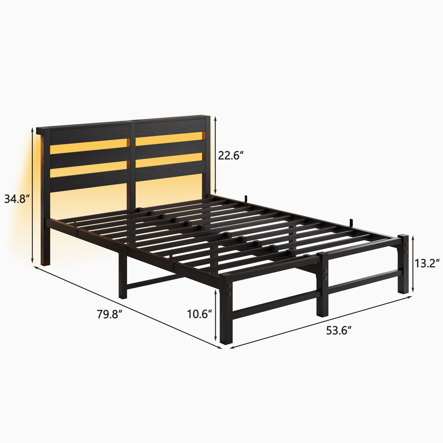 Amity Industrial Metal Storage Bed