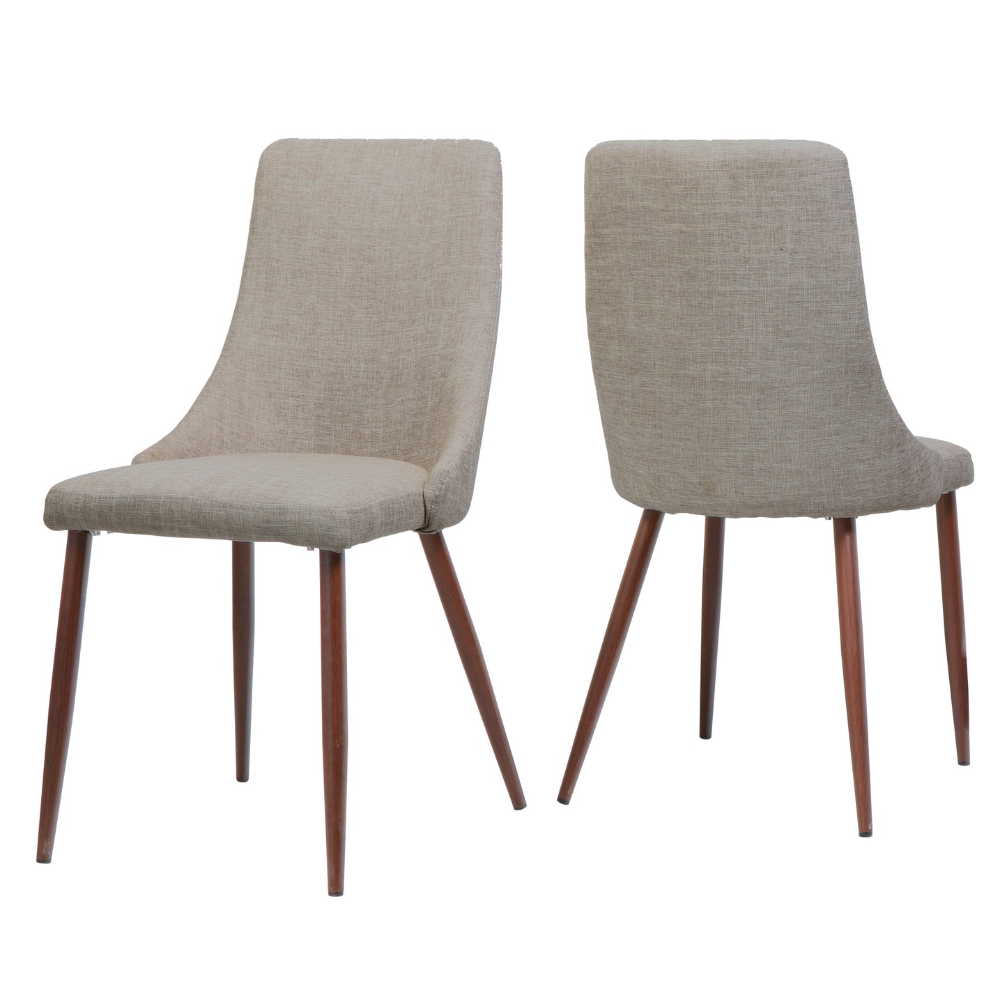 Elmcrest Modern Fabric Armless Dining Chairs