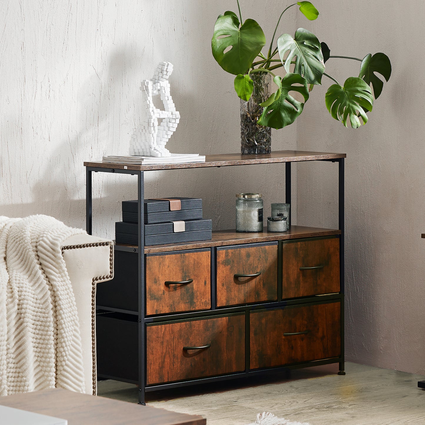 Silverleaf Modern Fabric Bedroom Dresser