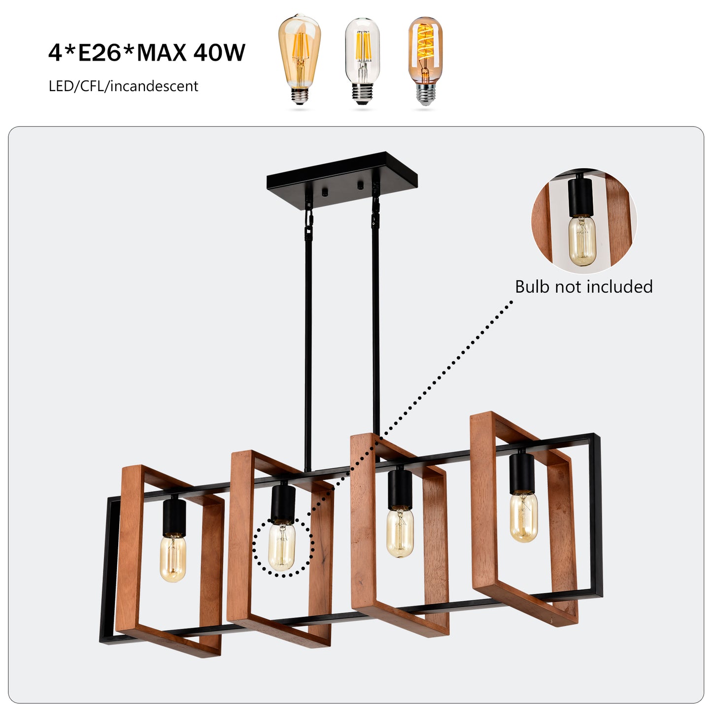 Bartholomew Industrial Rectangular Chandelier
