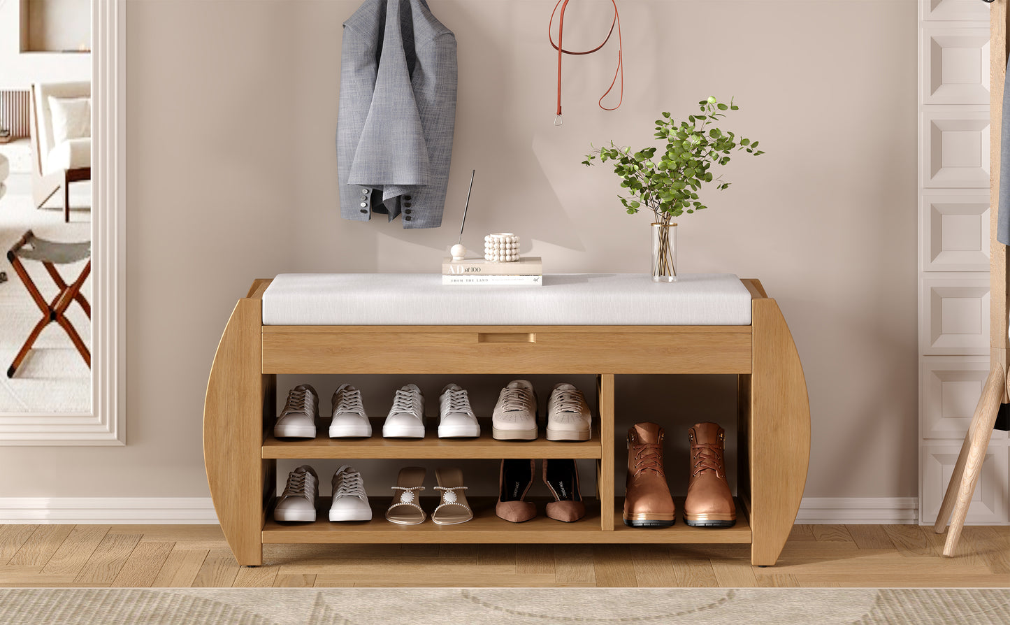 Cleo Mid-Century Retro Storage Bench