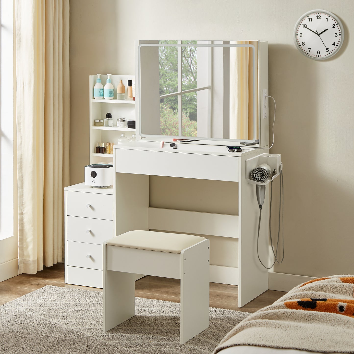 Warmsprings Contemporary Elegant Vanity Desk