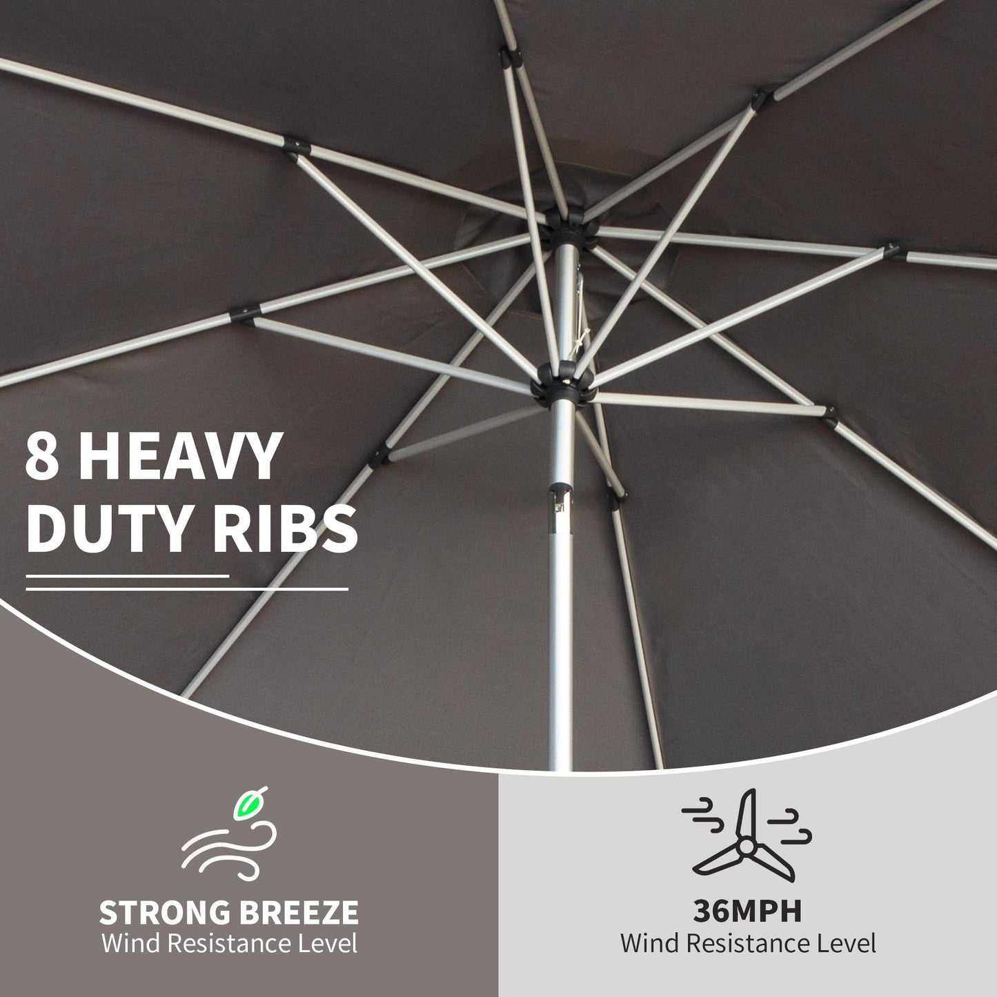 Mission Contemporary Patio Market Umbrella