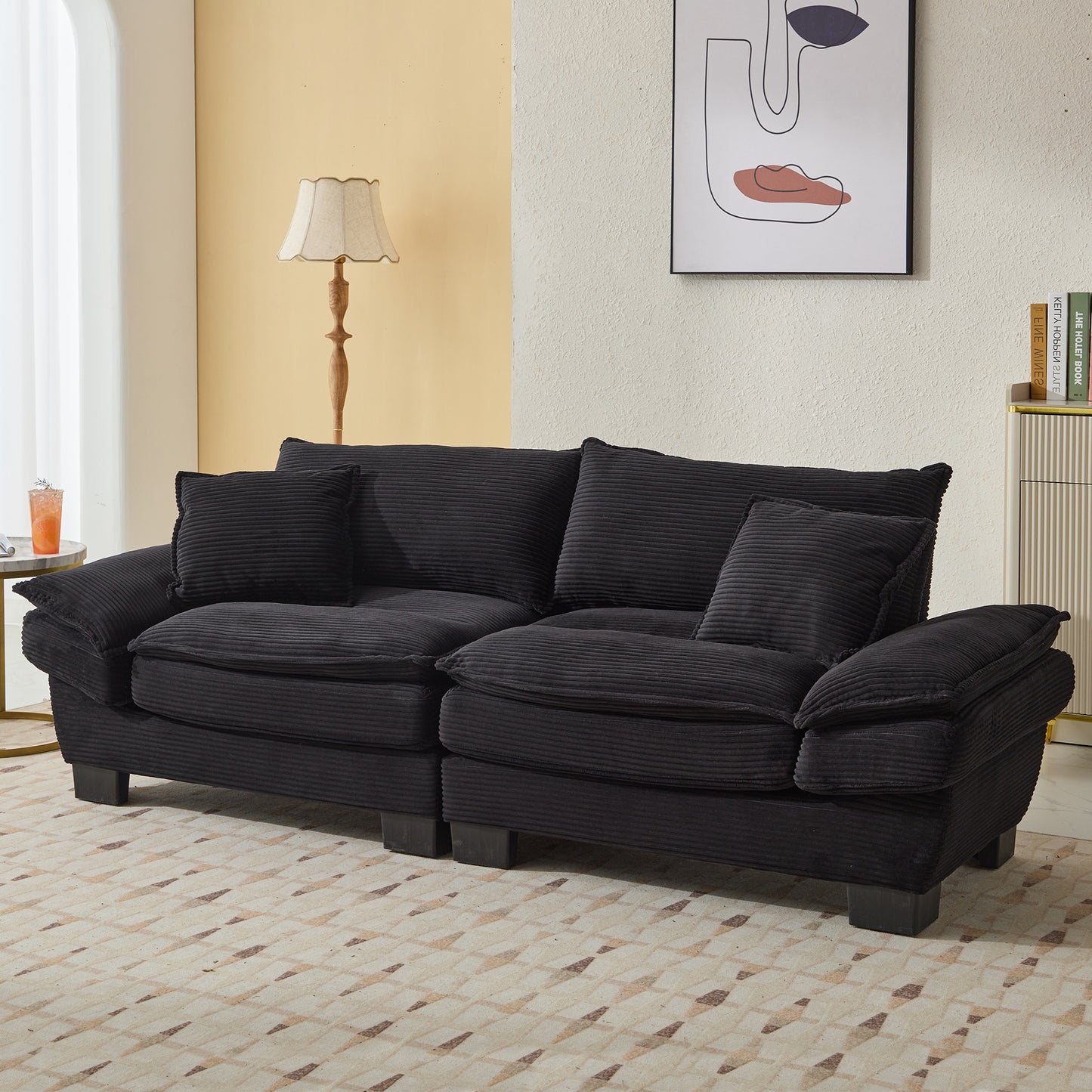 Oakridge Contemporary Corduroy Sleeper Sofa