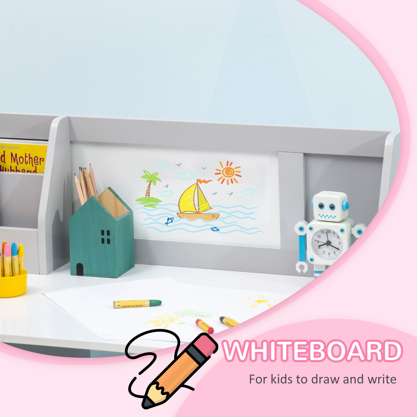 Justo Modern Qaba Toddler Desk
