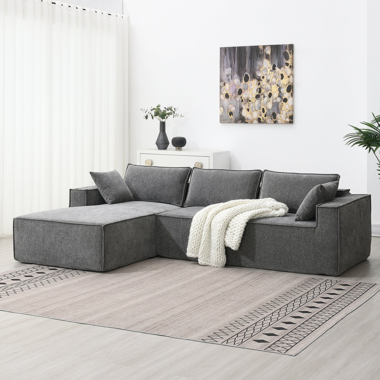 Kingsly Contemporary Modular Sofa Set