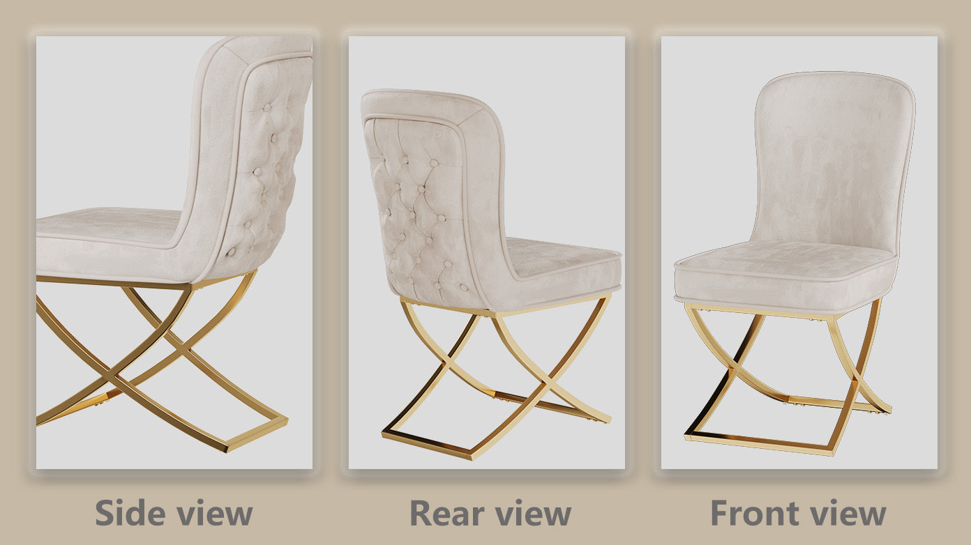 Westport Modern Velvet Dining Chair Set
