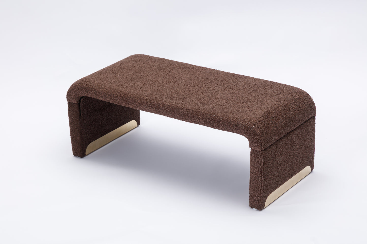 Fremont Mid-Century Boucle Fabric Ottoman Bench