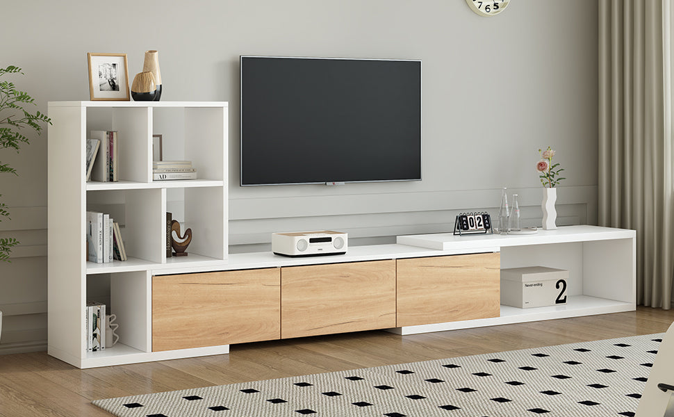 Amity Modern Extendable TV Stand Entertainment Center