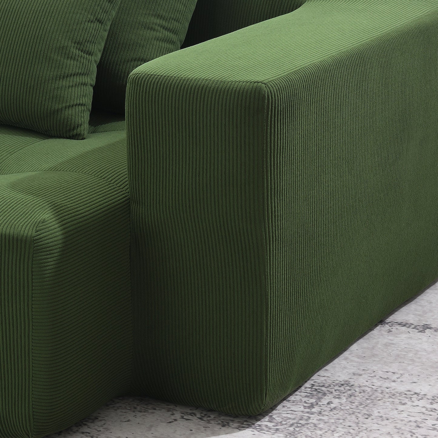 Eda Contemporary Modular Corduroy Sectional Sofa