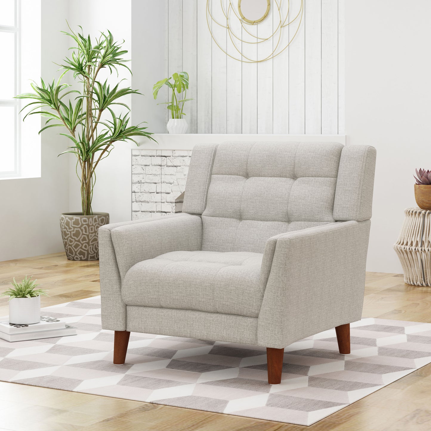 Kingsly Modern Fabric Armchair