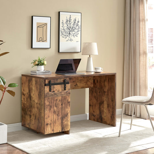 Irvington Craftsman Distressed Wood Office Desk