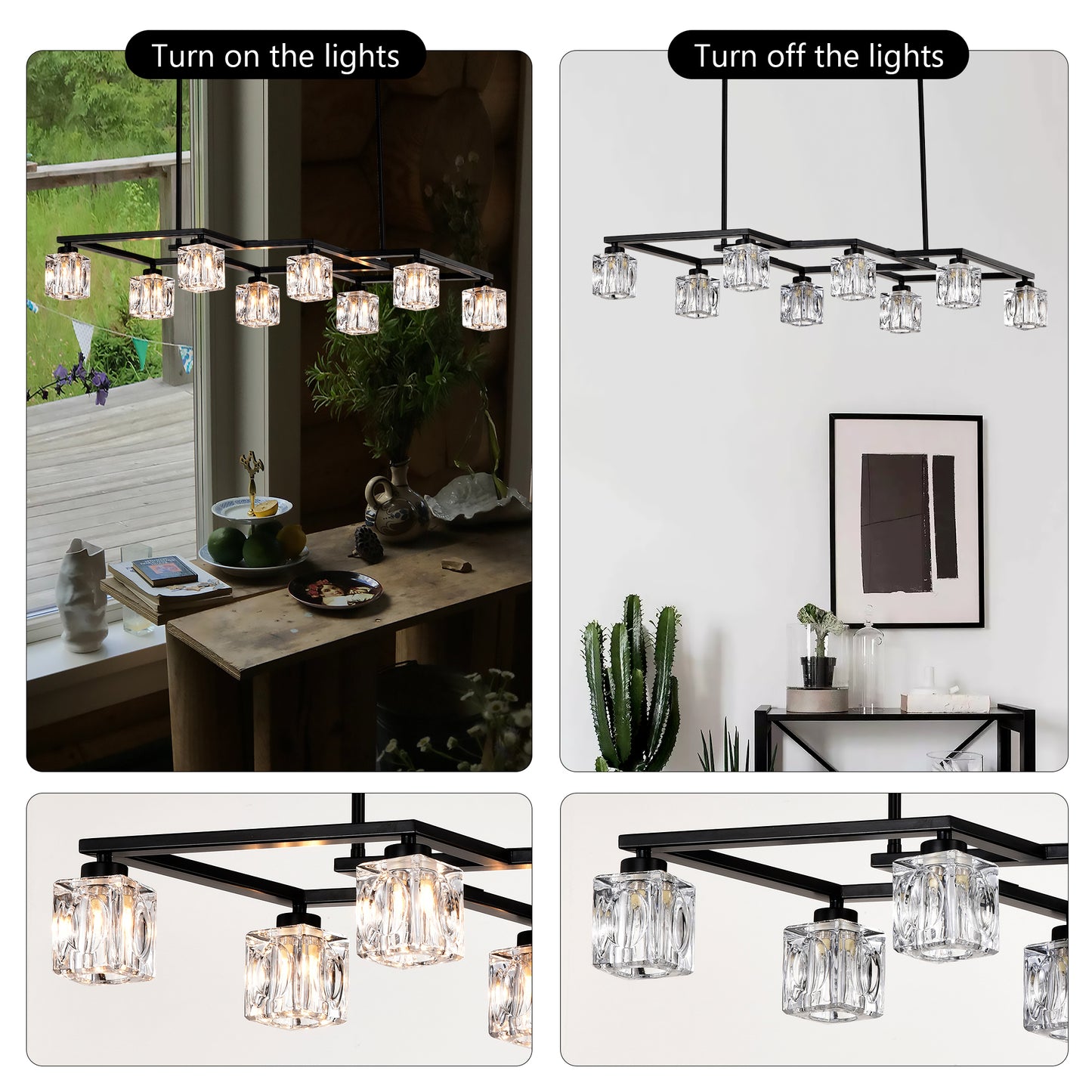 Marcel Industrial Crystal Chandelier