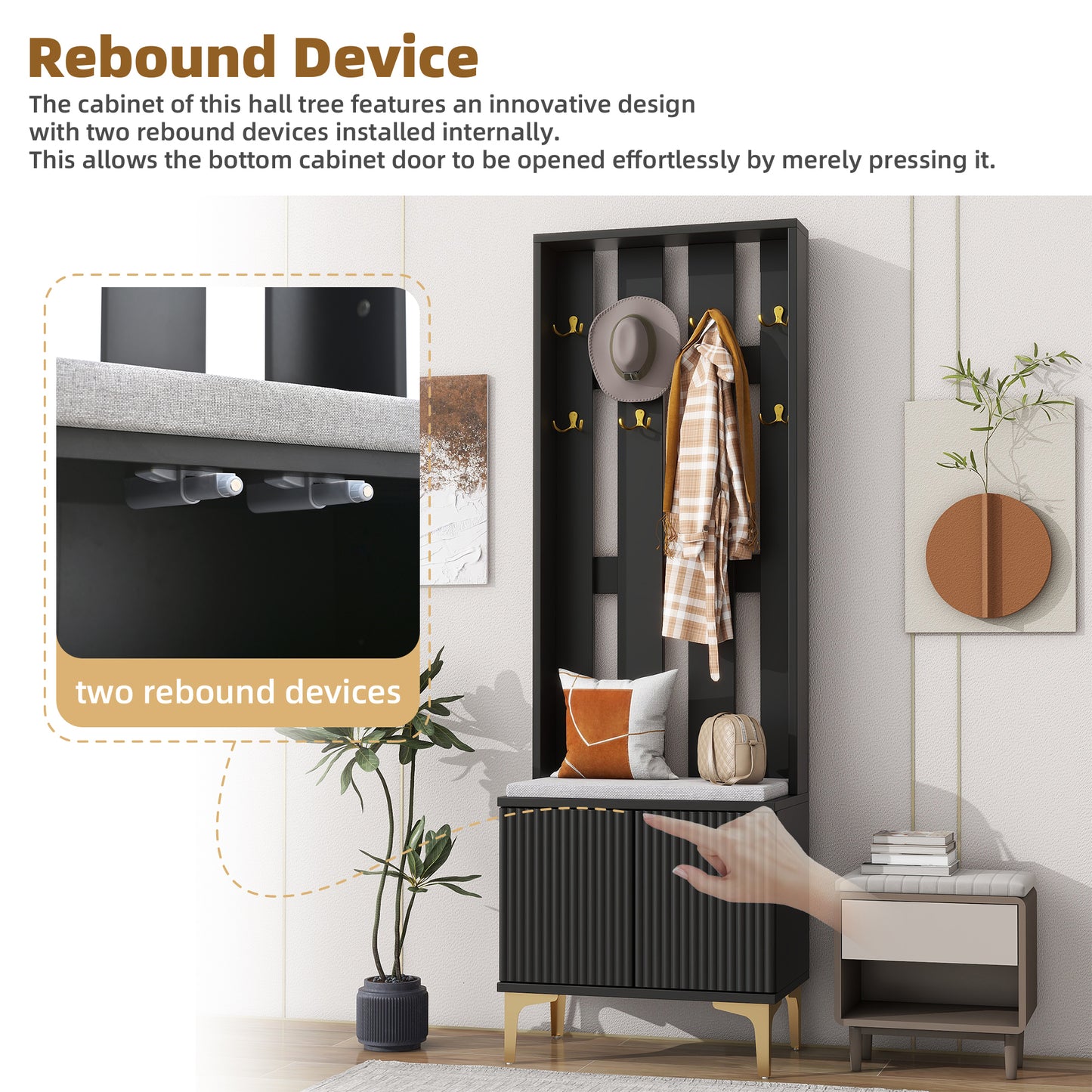 Warmsprings Modern Luxury Storage Coat Racks