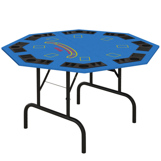 Kingsly Contemporary Velvet Octagon Poker Table