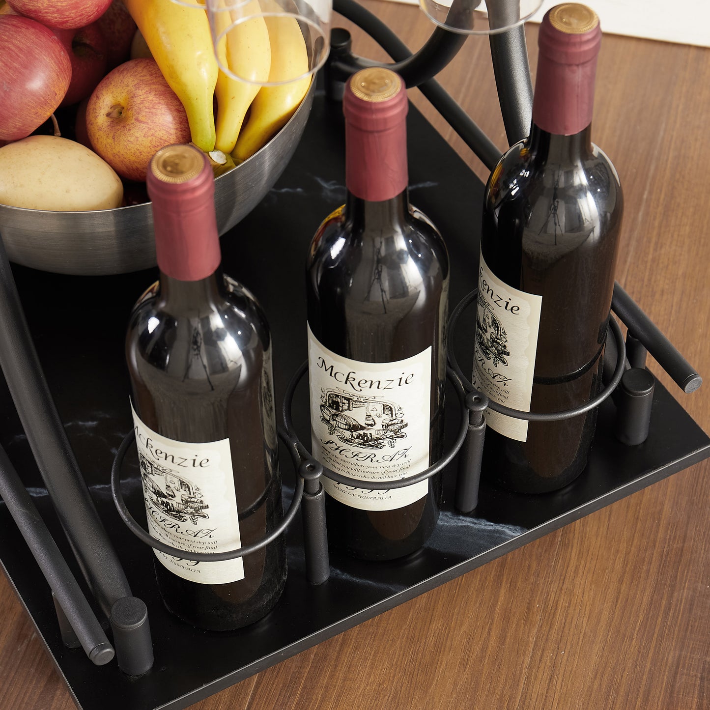 Justo Industrial Retro Beverage Wine Rack