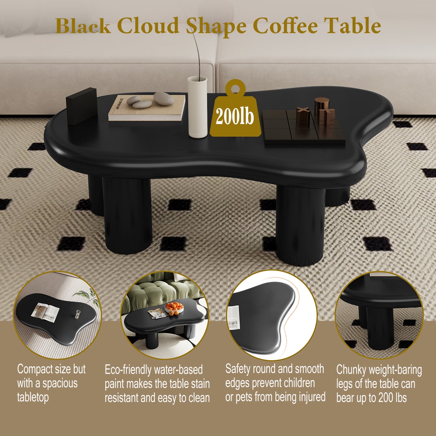 Healdsburg Modern Cloud Shaped Coffee Table