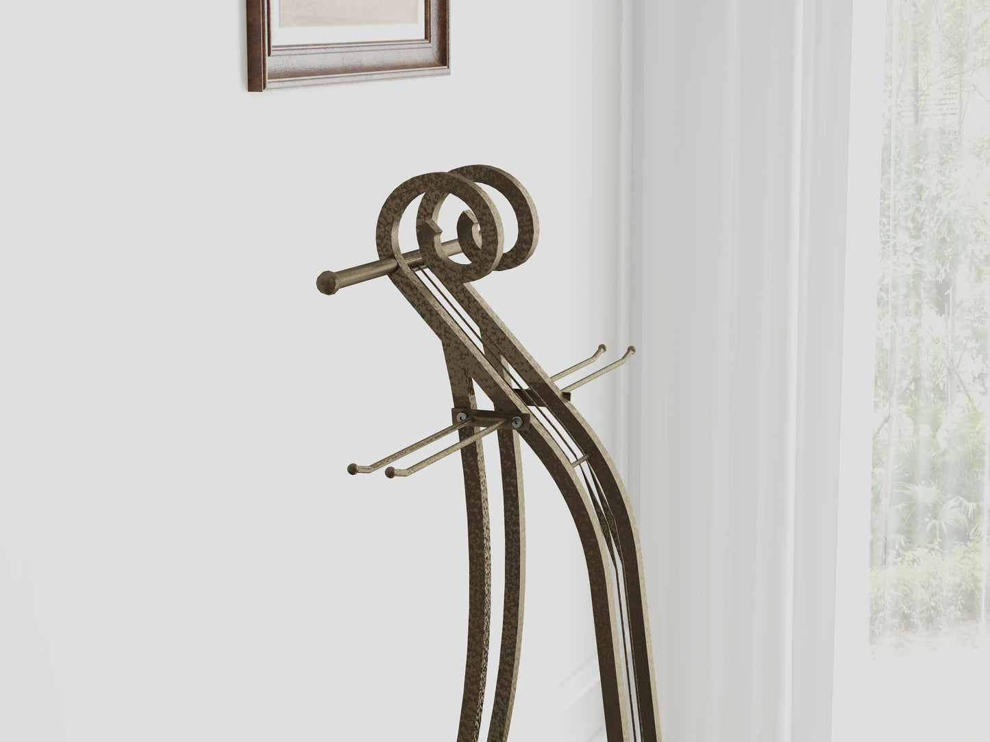 Mission Industrial Cello Shape Wine Bakers Rack