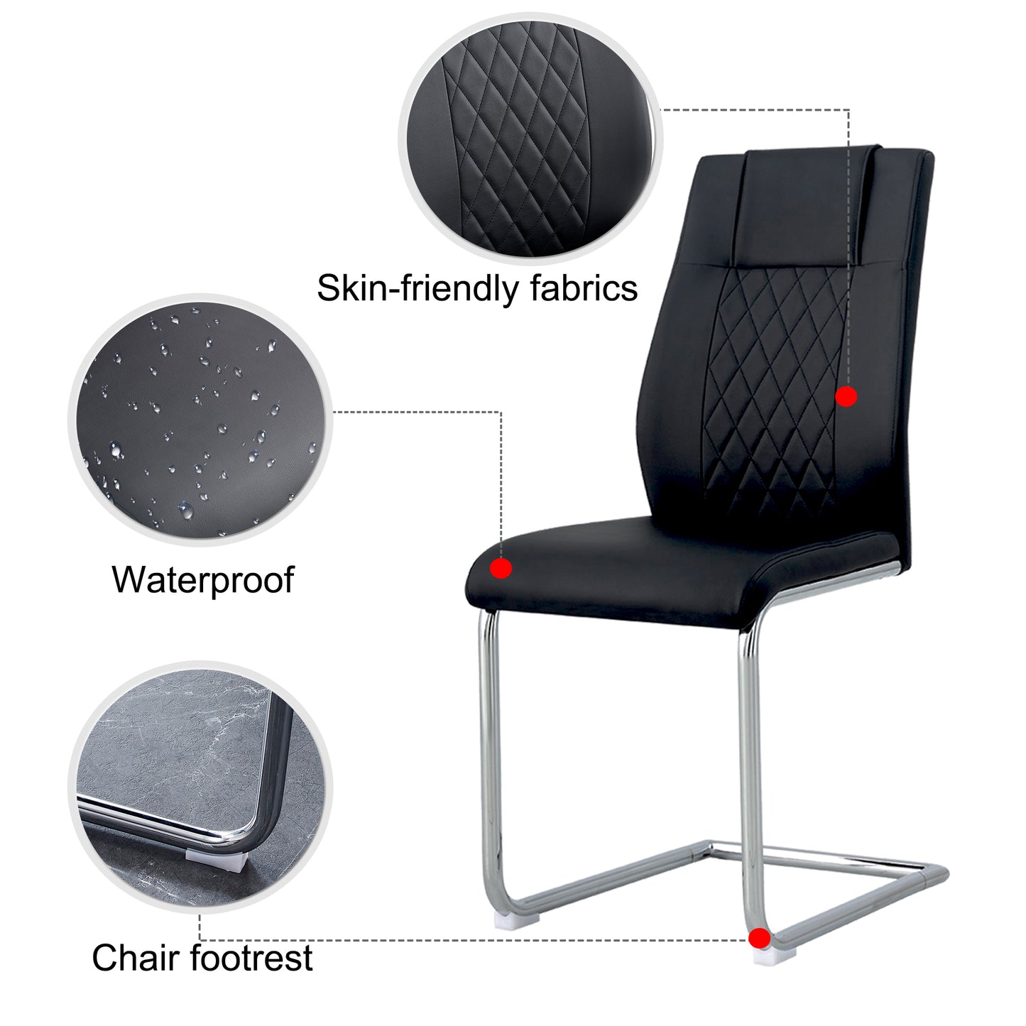 Eda Modern Faux Leather Chairs