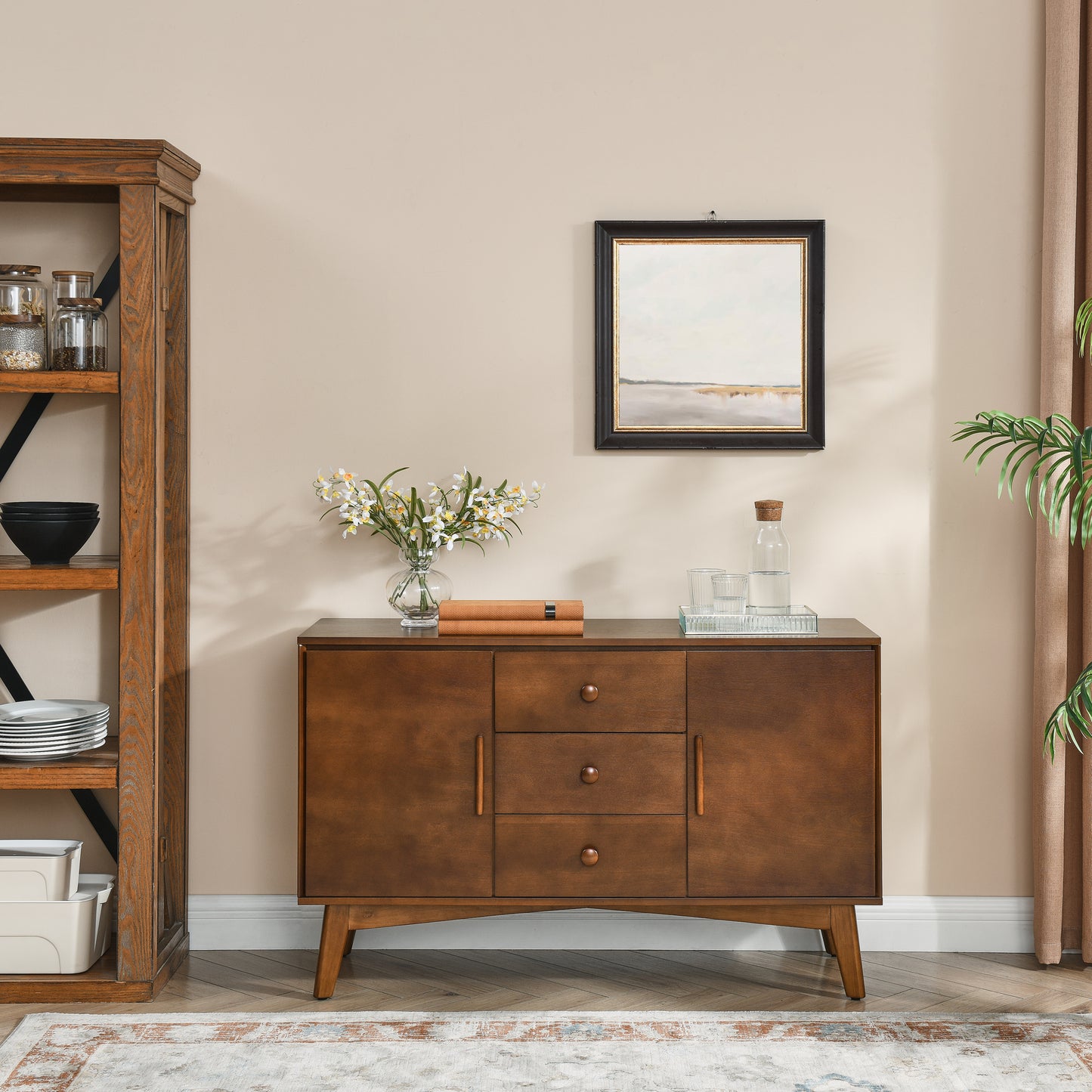 Napa Mid-Century Velvet Accent Console Sideboard