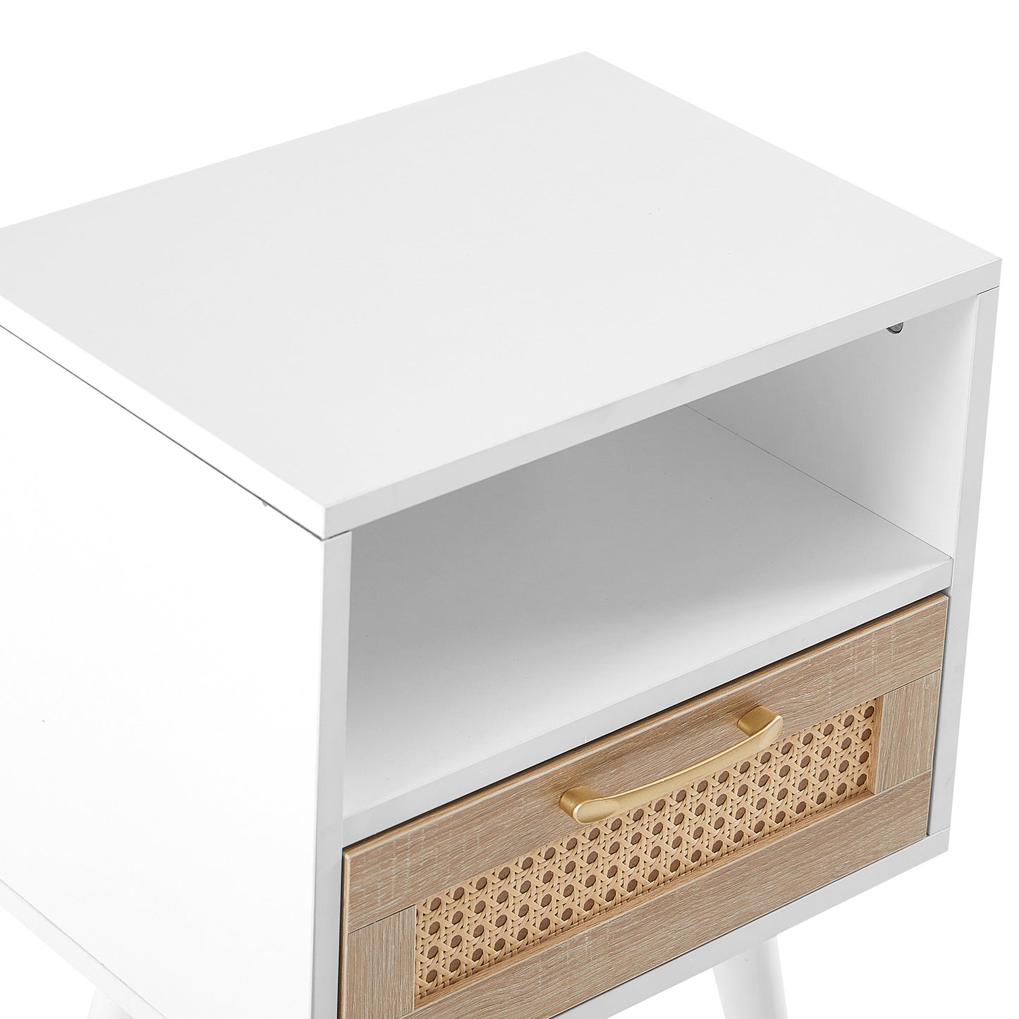 Lazzareschi Modern Rattan Wood End Table