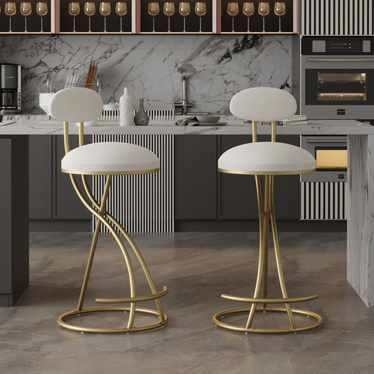 Amity Modern Velvet Armless Stool