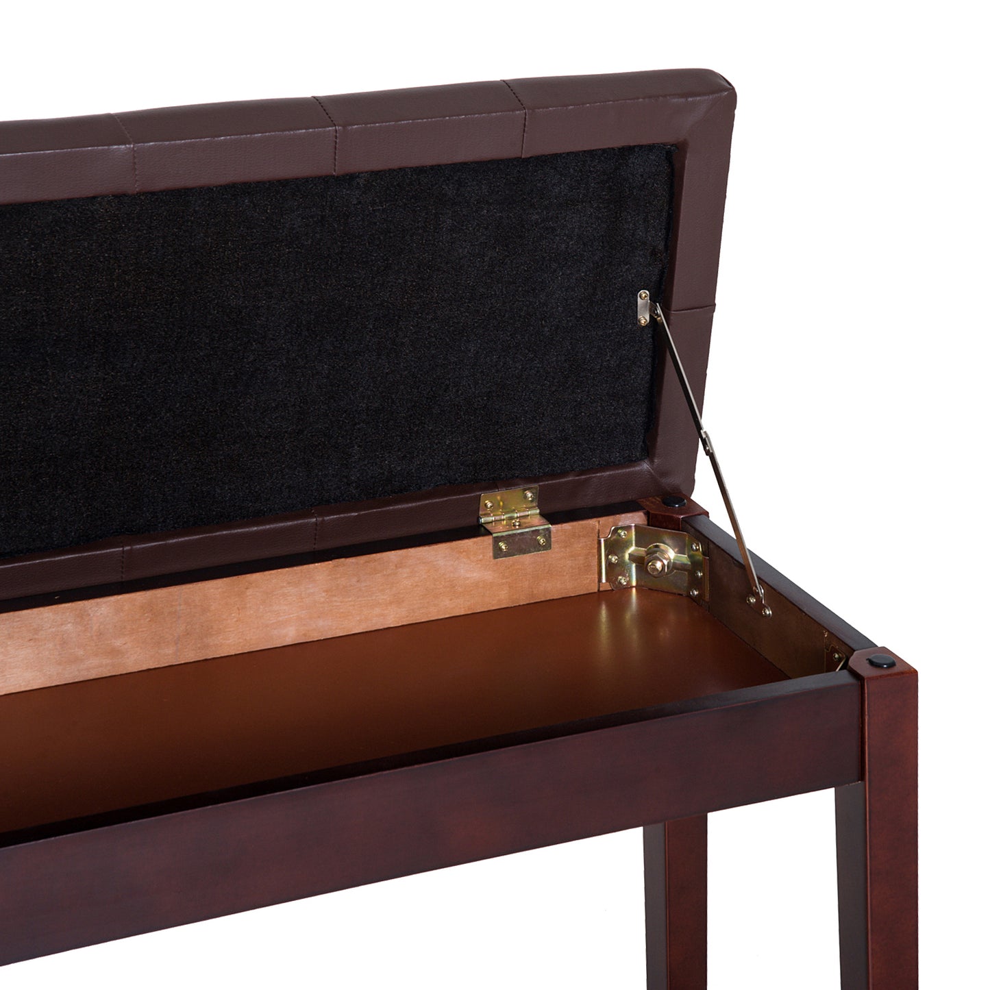 Marites Mid-Century Leather Duet Bench