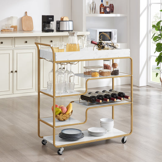 Emery Modern Retro Wine Serving Cart