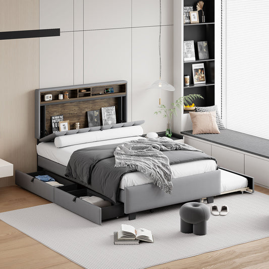 Justo Contemporary Linen Storage Bed
