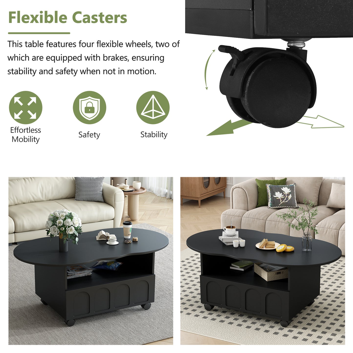 Kingsly Contemporary ON-TREND LED TV Stand