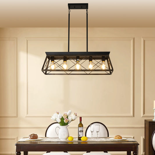 Luz Industrial Rectangular Island Light