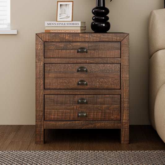 Ghivi Craftsman Rustic Nightstand