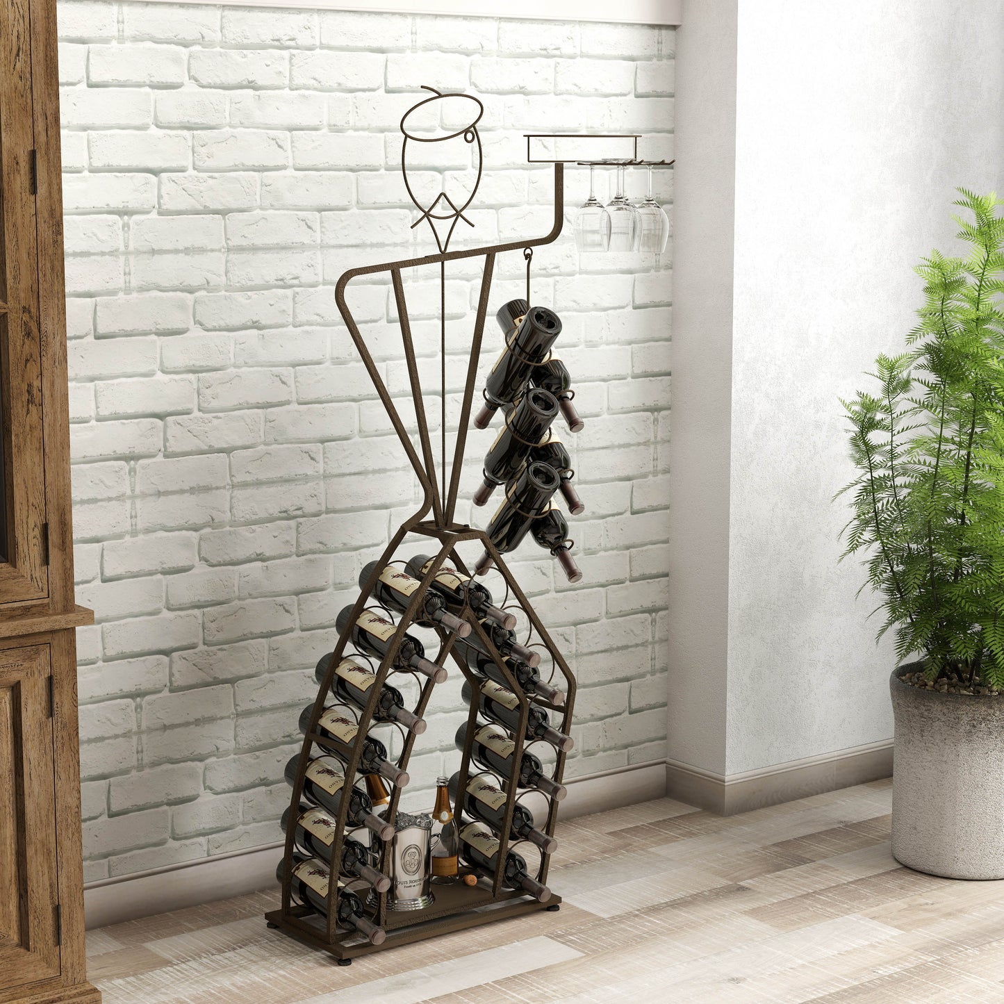 Healdsburg Industrial Freestanding Wine Rack Storage