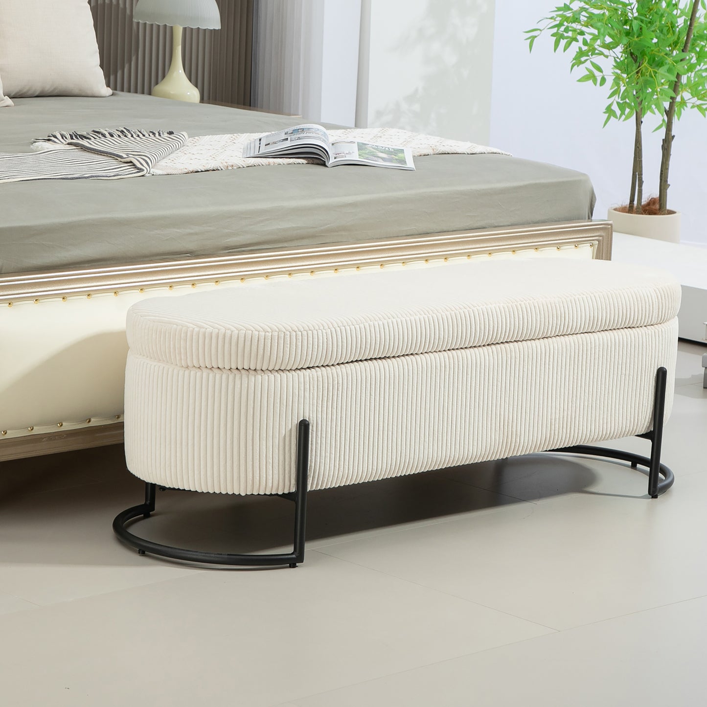 Lula Modern Upholstered Storage Ottoman