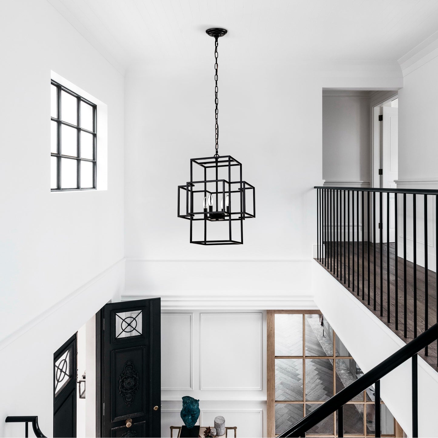 Marites Industrial Farmhouse Lantern Pendant