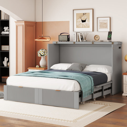 Warmsprings Modern Murphy Storage Bed