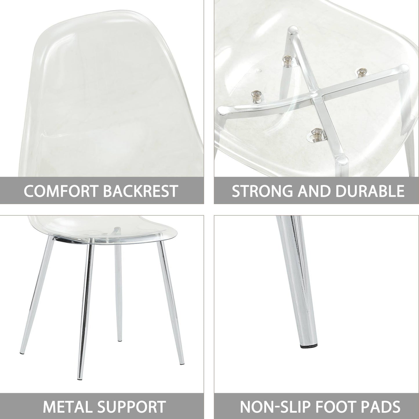 Fitch Contemporary Crystal Dining Chairs